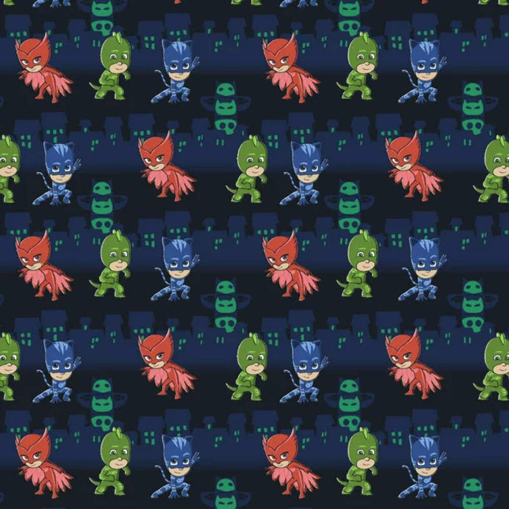 PJ Mask Into The Night Cotton Fabric – 1 Yard Precut