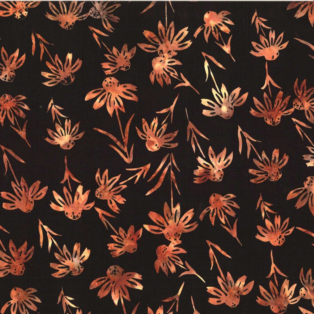 Hoffman – Bali Batik – Driftwood Dance – Echinacea – Nutmeg, Fabric BTY