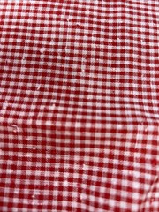 1/8″ Red & White GINGHAM Check Fabric 2 yd. x 44″ Cotton or Poly/Cot. 1/8-inch