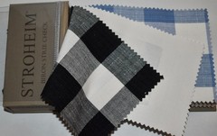 FABRIC SAMPLE BOOK Multi-Color Stroheim BIRON STRIE CHECK Cotton 42pcs LOT