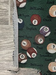 Vintage Fabric Billiards Pattern Tapestry/Upholstery 54 Inches – Sold By Yard