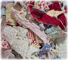 Vintage Quilt Scrap Cutter Quilt Scrap Pieces Slow Stitch, Junk Journal, Bag 7