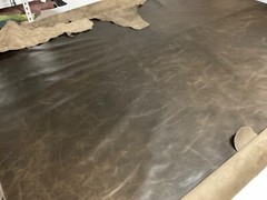 Cowhide leather 50 Square feet first Quality color: Mushroom made in Italy.