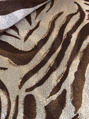 Jo-Ann Fabric 128 x 56 inches piece-56-Wide Brown & Cream Sheer Zebra Print
