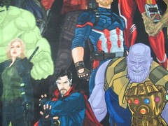 Marvel Comic Infinity War Avengers Super Heroes Cotton Fabric 25 “X 44″W NEW