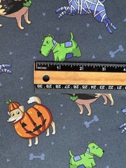 Fabric Dogs in Halloween Costume on Dark Grey – Cotton BTY