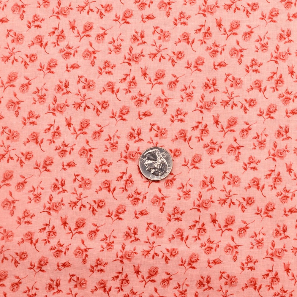 Ozark Calicos by Fabri-Quilt | Pink All Over Floral Calico Cotton Fabric | BTY