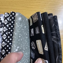Benartex Color Spectrum Favorites Black White Fat Quarter Fabric Bundle 10pcs