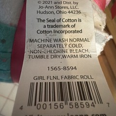 Two Cotto Flannel Pink And Light Green Jelly Rolls 2.5 X 42” 20 Strip Rolls