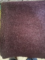 3 Pieces VNTG Fleece Fabric Gray, Off white Sherpa & Burgundy 1.70 Yards