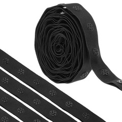 2 Yard Snap Button Tape Press Round Button Plastic Sewing Tape Black