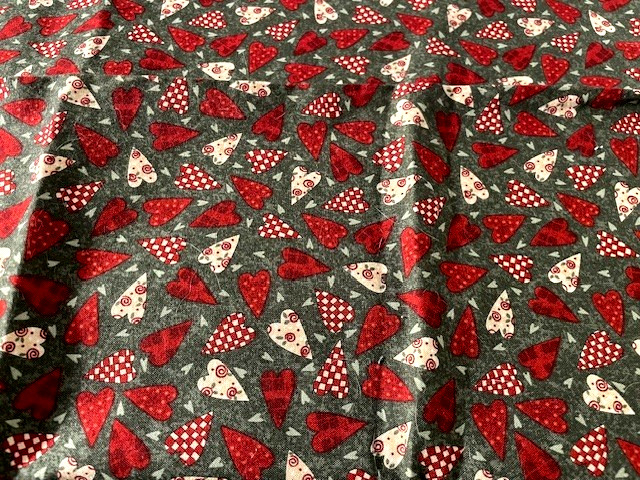 HTF Clothworks Farmyard Creations HEARTSTRINGS Fabric 1 1/4 Yds.