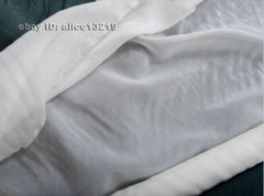 Chinese double-sided Hand Embroidery bright Silk chiffon fabric 0.5meter