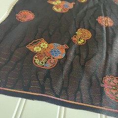 SILK Black-Purple, FABRIC 6 Yard x 22 Inches Wide or 216 Inches x 22 Wide