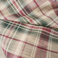 Calico Corners Harvard Redwood Plaid Print Material 1-5/8 Yard 60x62in