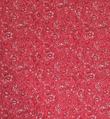 Paintbrush Studio Fauna & Flora Red White Floral Quilt Fabric 60×44