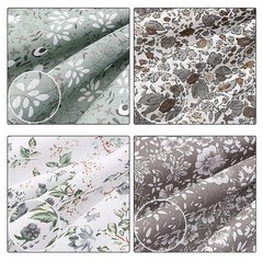 10 Pieces 20 x 20 Inch Fat Quarters Floral Patchwork Quilting Gray Square Bundle