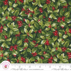 Moda SPARKLE SHINE GLITTER 33604 13GL Green Red Berries Quilt Fabric CHRISTMAS