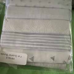 Cotton Fat Quarter Bundle Lot, Black White Gray Polka Dot Quilting 18″x22″