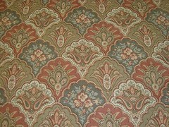 VTG One Yd CYRUS CLARK BANKURA Shell cotton DRAPERY FABRIC 54″ x 36″ (6 left)