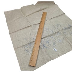 Floral Embroidery Patterned Linen Fabric For DIY Craft Projects