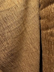 ANTIQUE GOLD Solid Chenille Velvet Upholstery Drapery Fabric (110 in.) Sold BTY
