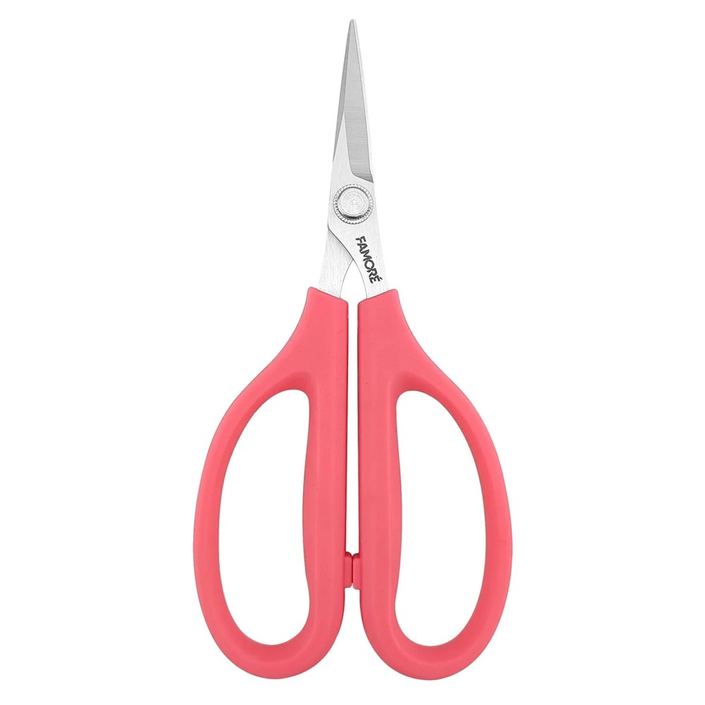 Famore Very Sharp Scissor with Large Pink Comfort Handles 6-1/4in # 732SP