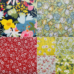 Floral Charm Packs for Quilting 5 Inch, 42Pcs 100% Cotton Fabric Squares 5 X 5 P