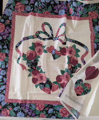 COUNTRY LOVE 35″ Wall Hanging/Lap Quilt Fabric Panel PLUS DIY 5″ Sachet Fabric
