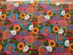 fabric Butterfly Flower Fish By M, Liss 43″ X 50”BTY 966