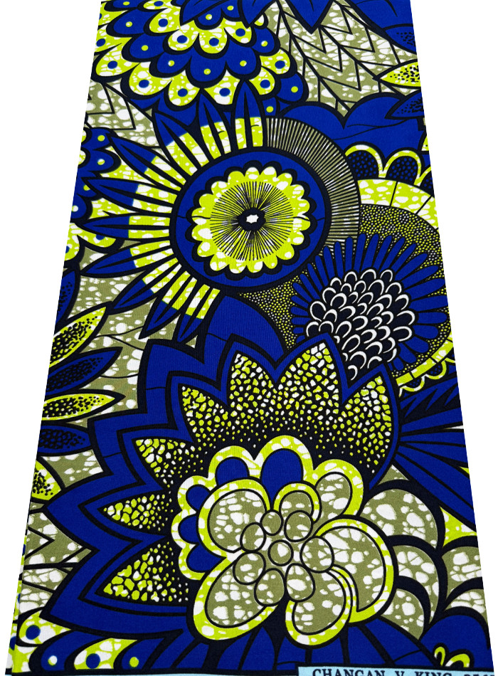 Polyester High Quality Design – Lime Green Olive White Navy Royal Cream