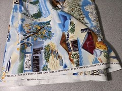 Hoffman California Fabrics Cloth And Quilts Screen Print 2.9 Yards Turlock Cow