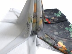1 yard X 1.48 meter Floral Chiffon Fabric Soft Dress Skirt Hanfu Material Fresh