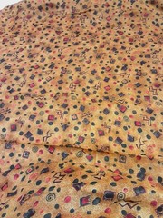 Fabric Retro Geometric Abstract Mustard Brown Multicolor 3 Yards X 56 Inch