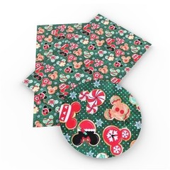 Christmas Cookies FAUX LEATHER SHEET 8″ x 12″ 1068839 Mickey SMOOTH TEXTURE