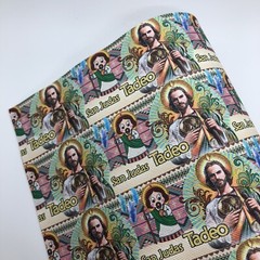 Printed Faux Leather Vinyl Roll Religious 12×54 Inches