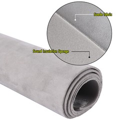 8.33’L x 5’W Gray Suede Headliner Fabrics Foam Backed Car Roof Replace Material