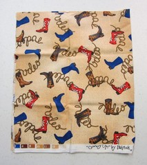 7 “Cowboy Up” Fabric Fat Quarters Cotton Boots Lariat Patrick Lose
