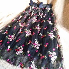 1 Yard 3D Flower Embroidery Lace Fabric Tulle Material DIY Wedding Bridal Dress