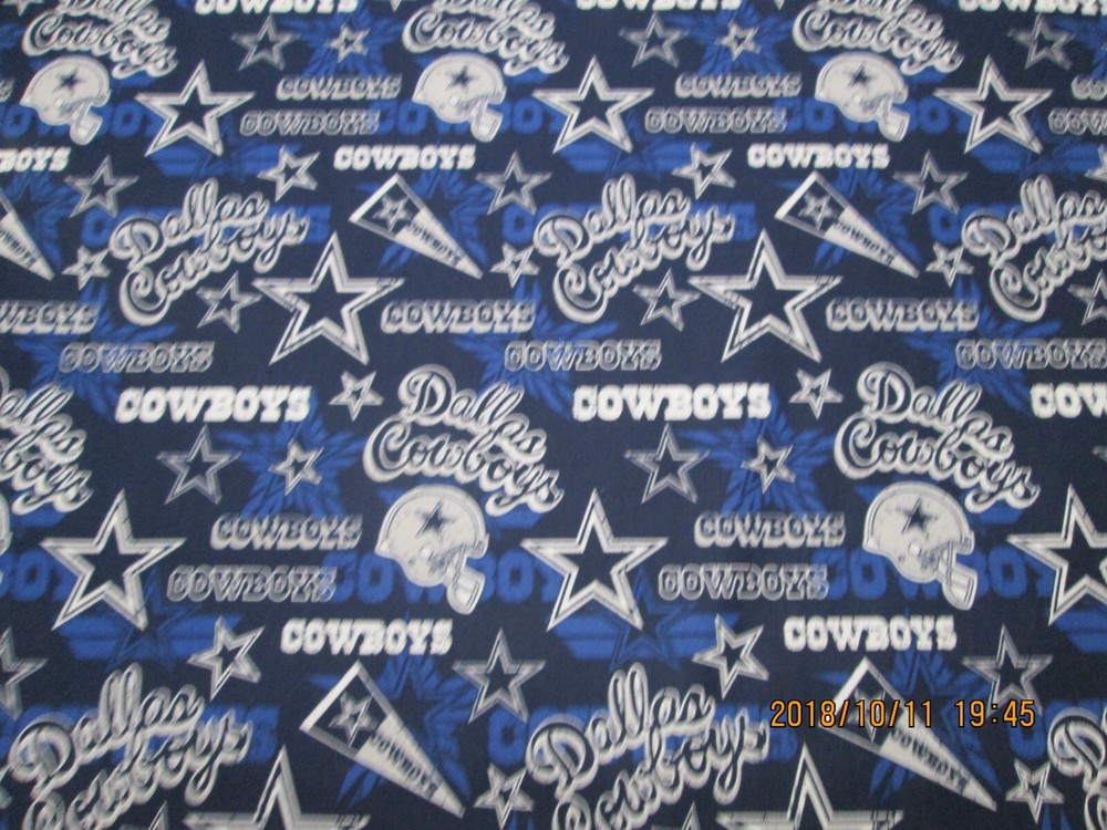 DALLAS COWBOYS NFL 58″ WIDE 100% COTTON 1/2 YARD PIECE BRAND NEW DESIGN