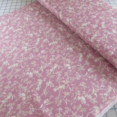 Yard ~ Smithsonian Wild Flowers Branches On Pink ~ $3.99 Ships ANY Amount Fabric