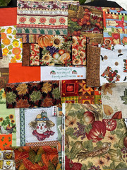 Thanksgiving Fall Autumn Fabric Scraps Quilting Slow Junk Journals Vintage – 30