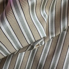 5 Yards Champagne and Sage Striped Home Decor Fabric