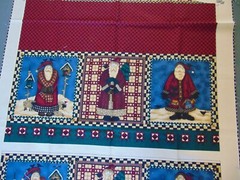 MMFab Debbie Mumm Cotton Fabric Christmas Apron & Mitt Panel Cut-Out