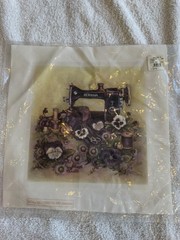 SEWING ROOM Antique BERNINA Panel Cotton Fabric Quilters Resource 11” X 11”