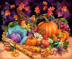 Quilting Treasures – Cornucopia Harvest Quilting And Crafting Fabric Panel 44×36