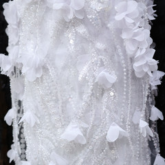 Luxury 3D Floral Embroidered Tulle with Sequins & Beads Design(9 Colors) By the