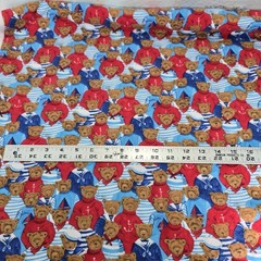 JoAnn Teddy Bear Nautical Fabric 2 Yards 15 Inches x 40″ Wide Cotton Flannel