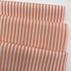 1/8″ Orange and White Striped Fabric Lightweight Polycotton 57″ W x 36″ L