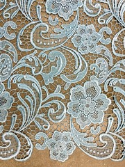 Maggie LIGHT BLUE Guipure Venice Heavy Lace Fabric by the Yard – 10019